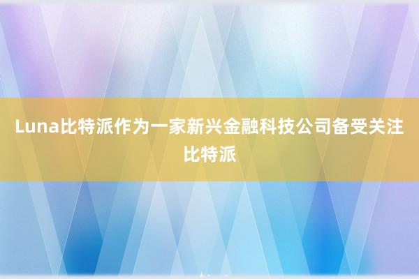 Luna比特派作为一家新兴金融科技公司备受关注比特派