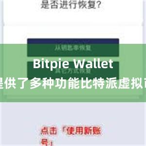 Bitpie Wallet提供了多种功能比特派虚拟币